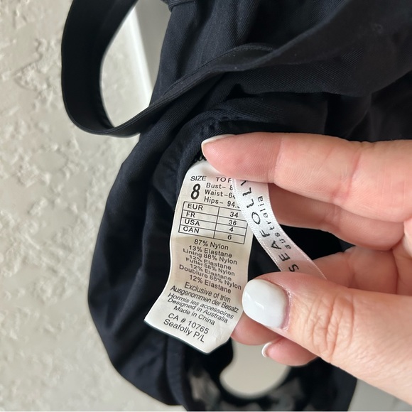 New Anthropologie Seafolly Active V-Neck One-Piece Swimsuit - Picture 4 of 4